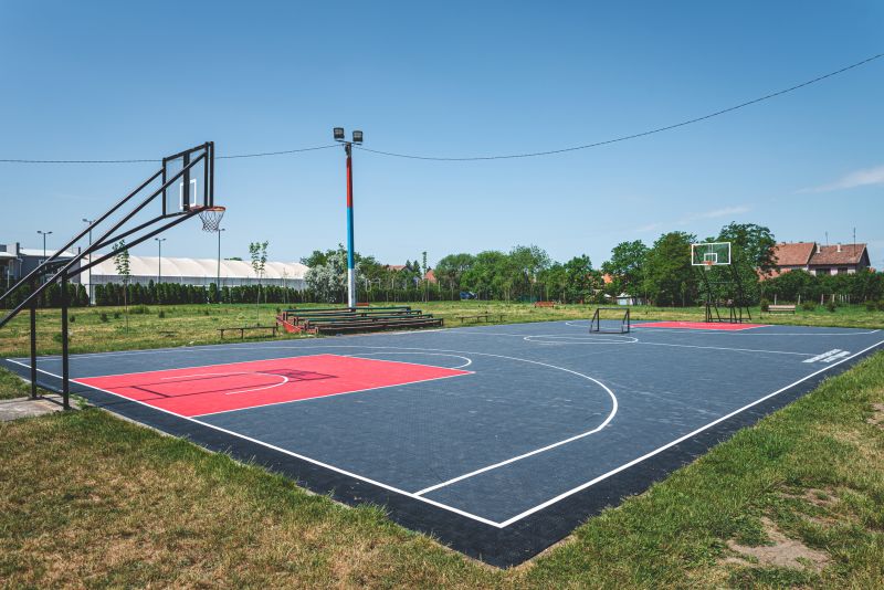 Basketball Court Construction in Summer